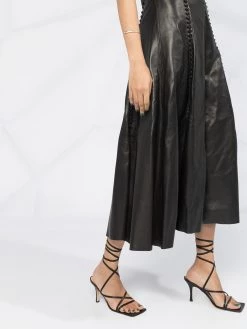 Alexander McQueen bustier top flared midi dress