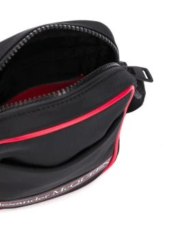 Alexander McQueen logo-print messenger bag