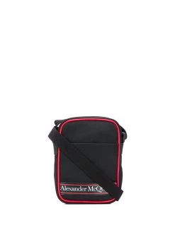 Alexander McQueen logo-print messenger bag