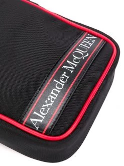 Alexander McQueen logo-print messenger bag