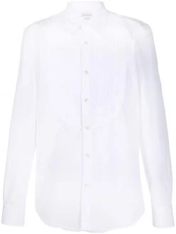 Alexander McQueen pleated bib front shirt