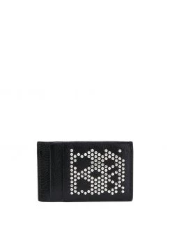 Alexander McQueen crystal-embellished leather cardholder