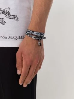 Alexander McQueen Skull graffiti print bracelet
