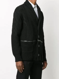 Alexander McQueen zip-detail button-up cardigan