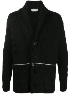 Alexander McQueen zip-detail button-up cardigan