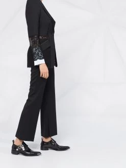 Alexander McQueen floral lace panel blazer