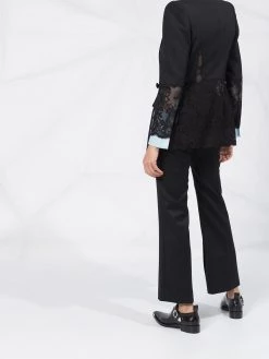 Alexander McQueen floral lace panel blazer