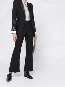 Alexander McQueen floral lace panel blazer
