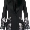 Alexander McQueen floral lace panel blazer