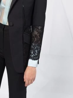 Alexander McQueen floral lace panel blazer