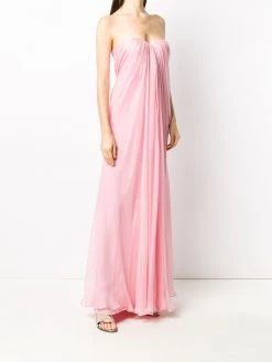 Alexander McQueen pleated strapless dress