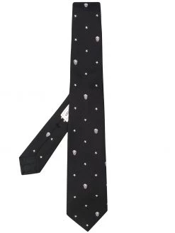 Alexander McQueen skull and star print tie