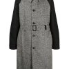 Alexander McQueen contrast-sleeve single-breasted coat
