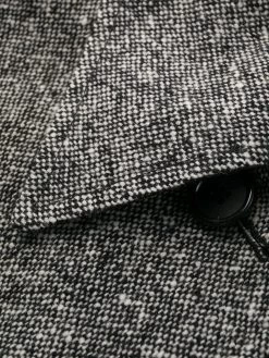 Alexander McQueen contrast-sleeve single-breasted coat