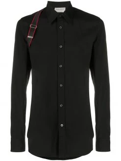 Alexander McQueen logo brace detail shirt