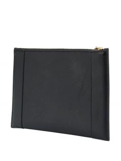 Alexander McQueen logo-embossed zip clutch