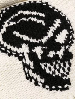 Alexander McQueen skull knitted scarf