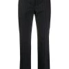 Alexander McQueen pinstripe print cropped trousers
