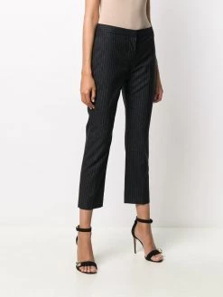 Outlet ๐ Alexander McQueen Pinstripe print cropped trousers โค๏ธ 9 Alexander McQueen pinstripe print cropped trousers