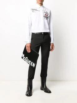 Alexander McQueen logo-print document holder