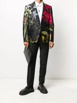 Alexander McQueen velvet stripe tailored trousers