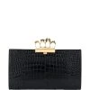 Alexander McQueen Four Ring embossed clutch bag