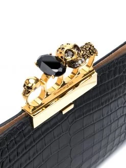 Alexander McQueen Four Ring embossed clutch bag