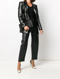 Alexander McQueen Four Ring embossed clutch bag