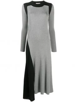 Alexander McQueen colour-block ribbed-knit dress