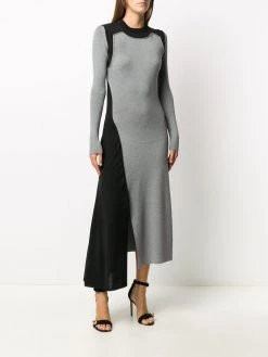Alexander McQueen colour-block ribbed-knit dress