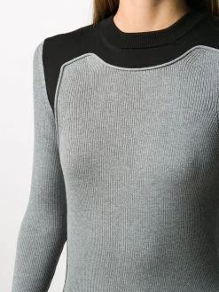 Alexander McQueen colour-block ribbed-knit dress