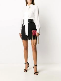 Alexander McQueen silk pussy-bow long-sleeve shirt