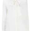 Alexander McQueen silk pussy-bow long-sleeve shirt