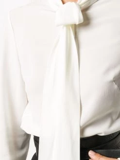 Alexander McQueen silk pussy-bow long-sleeve shirt