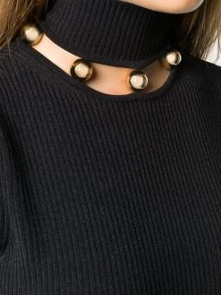 Alexander McQueen metallic sphere knitted dress