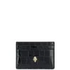 Alexander McQueen crocodile-embossed skull-stud cardholder