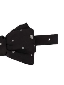 Alexander McQueen skull-print clip-on bow tie
