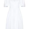 Alexander McQueen V-neck cotton midi dress