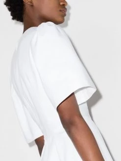 Alexander McQueen V-neck cotton midi dress