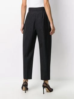 Alexander McQueen glitter pinstripe high waist trousers