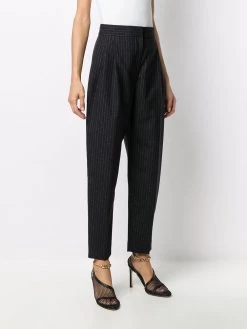 Alexander McQueen glitter pinstripe high waist trousers