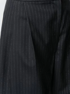 Alexander McQueen glitter pinstripe high waist trousers