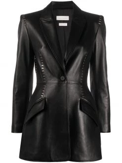 Alexander McQueen Stapled leather blazer