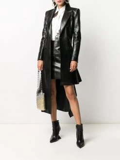 Alexander McQueen stapled leather mini skirt