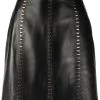 Alexander McQueen stapled leather mini skirt