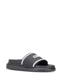 Alexander McQueen logo pool slides