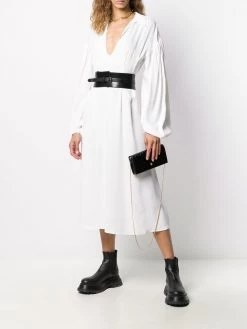 Alexander McQueen crinkled leather clutch bag