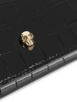 Alexander McQueen crinkled leather clutch bag