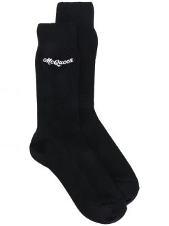 Alexander McQueen embroidered signature socks