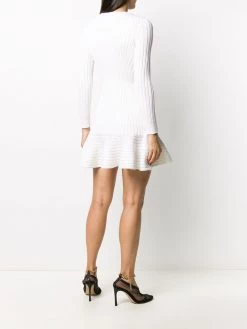 Alexander McQueen mesh-chain embellished knitted dress